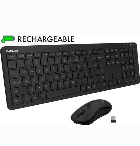 Combo Teclado Y Mouse Recargable Macally Rock