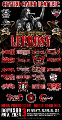 Leprosy celebra 37 años de Thrash Pimentel